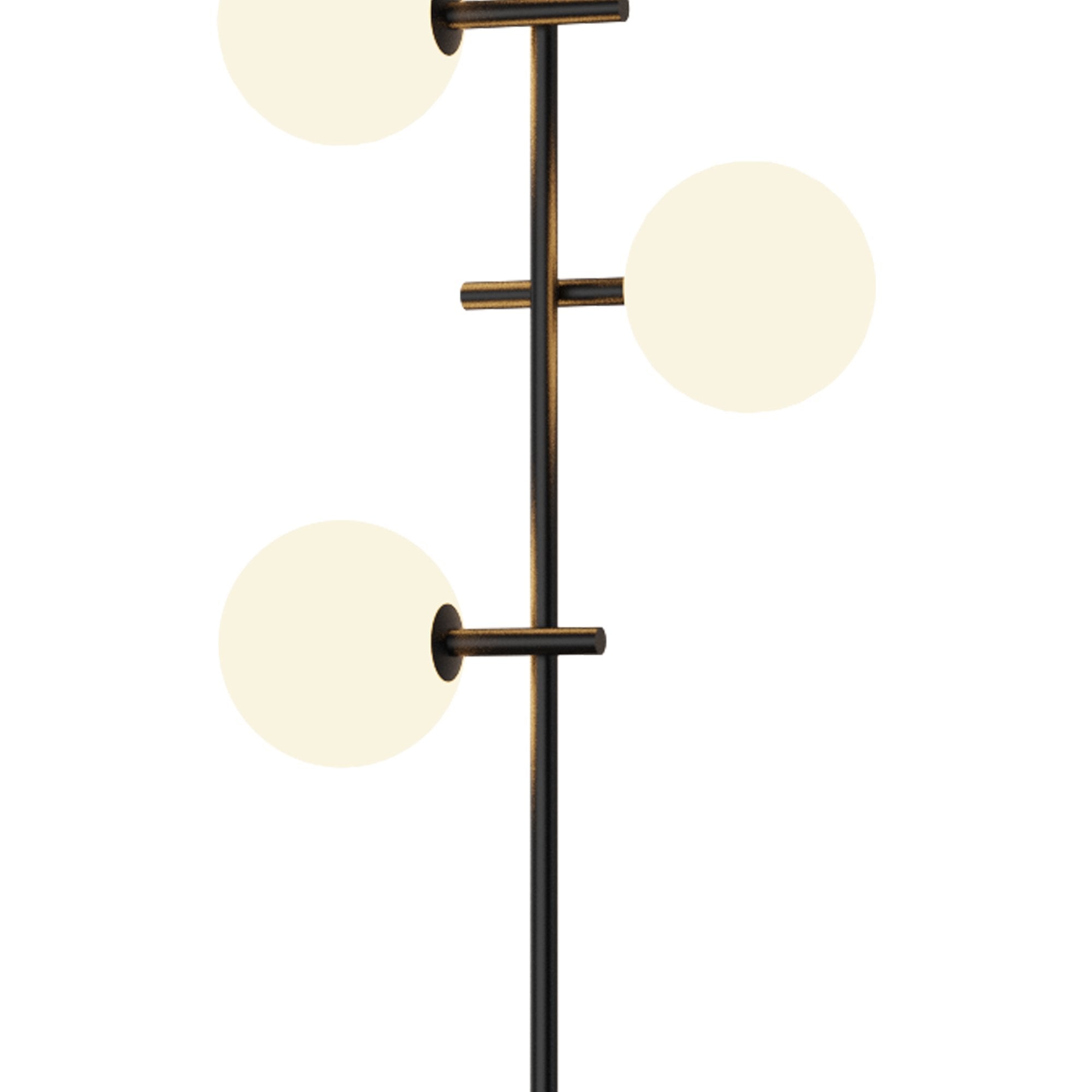 M7639K Cellar Floor Lamp 4 Light Replaceable 5W LEDs Black