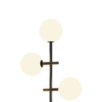 M7639K Cellar Floor Lamp 4 Light Replaceable 5W LEDs Black
