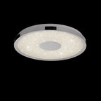 M5931 Centara Flush 38cm Round 18W LED -6500K Tuneable Remote Control Chrome / Acrylic