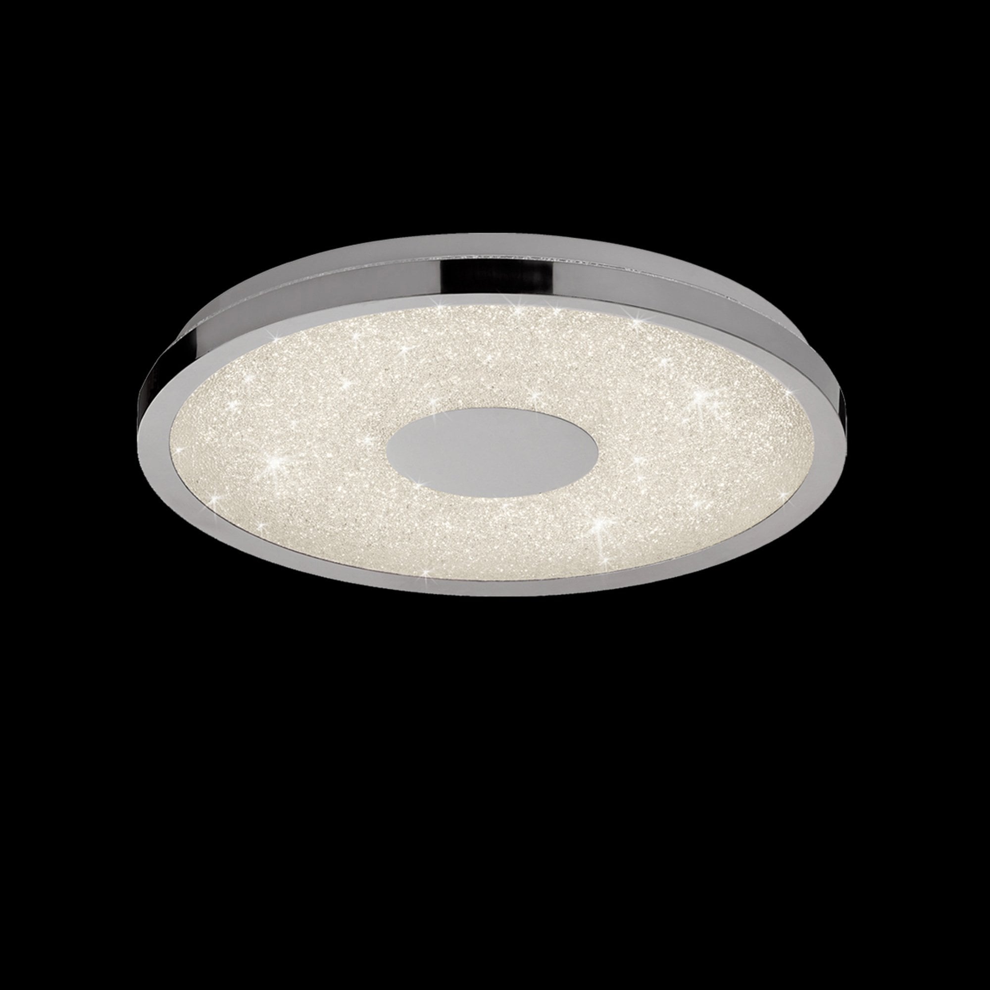 M5931 Centara Flush 38cm Round 18W LED -6500K Tuneable Remote Control Chrome / Acrylic