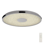 M5930 Centara Flush 48cm Round 40W LED -6500K Tuneable Remote Control Chrome / Acrylic