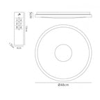 M5930 Centara Flush 48cm Round 40W LED -6500K Tuneable Remote Control Chrome / Acrylic