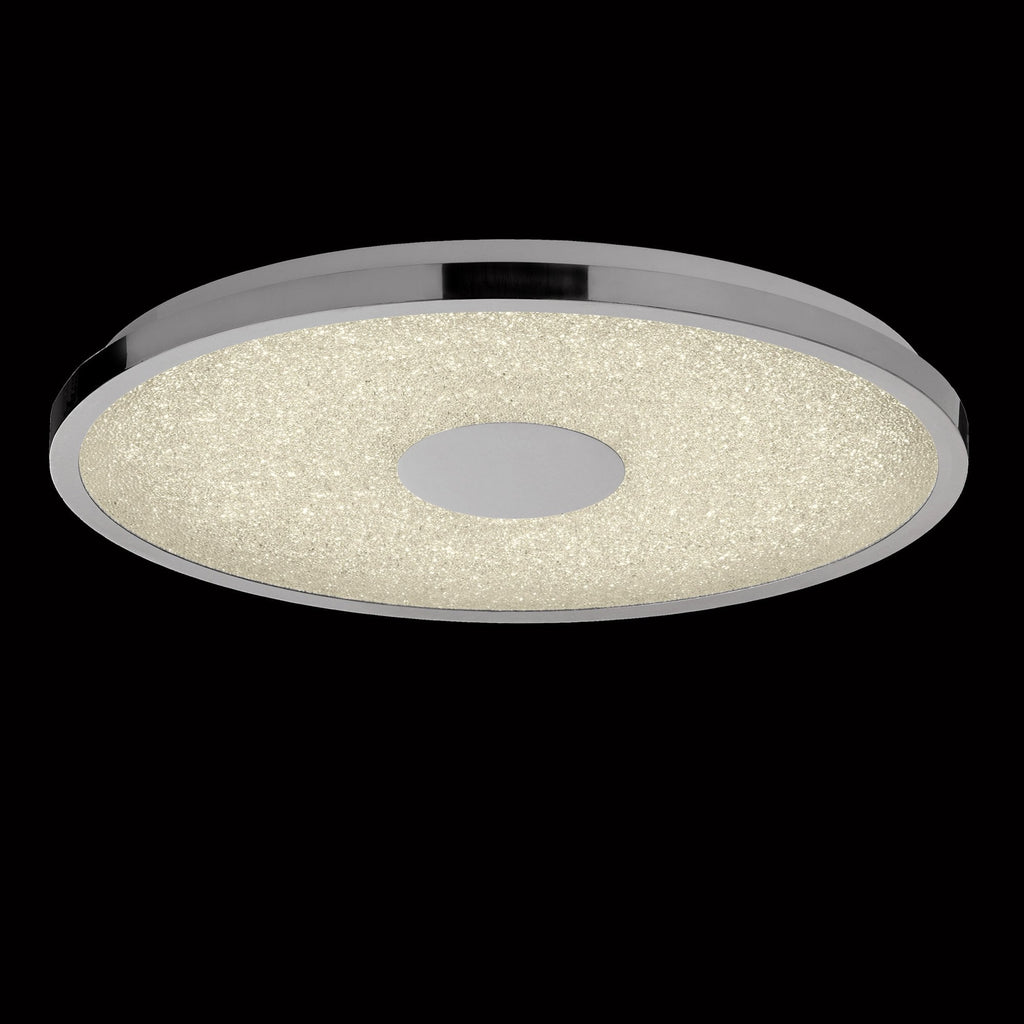 M5930 Centara Flush 48cm Round 40W LED -6500K Tuneable Remote Control Chrome / Acrylic