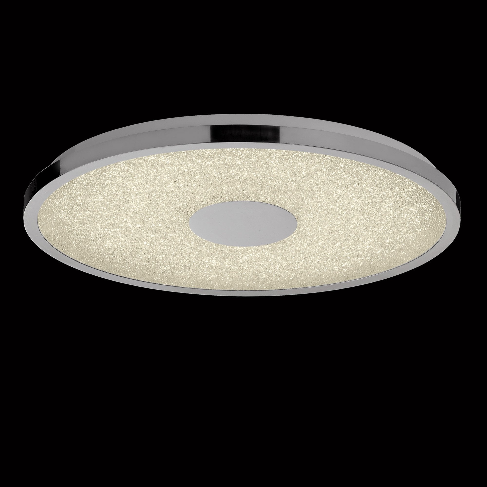 M5930 Centara Flush 48cm Round 40W LED -6500K Tuneable Remote Control Chrome / Acrylic