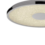 M5930 Centara Flush 48cm Round 40W LED -6500K Tuneable Remote Control Chrome / Acrylic