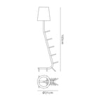 M7256 Centipede Floor Lamp Shade 1 Light Red / White