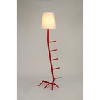 M7256 Centipede Floor Lamp Shade 1 Light Red / White