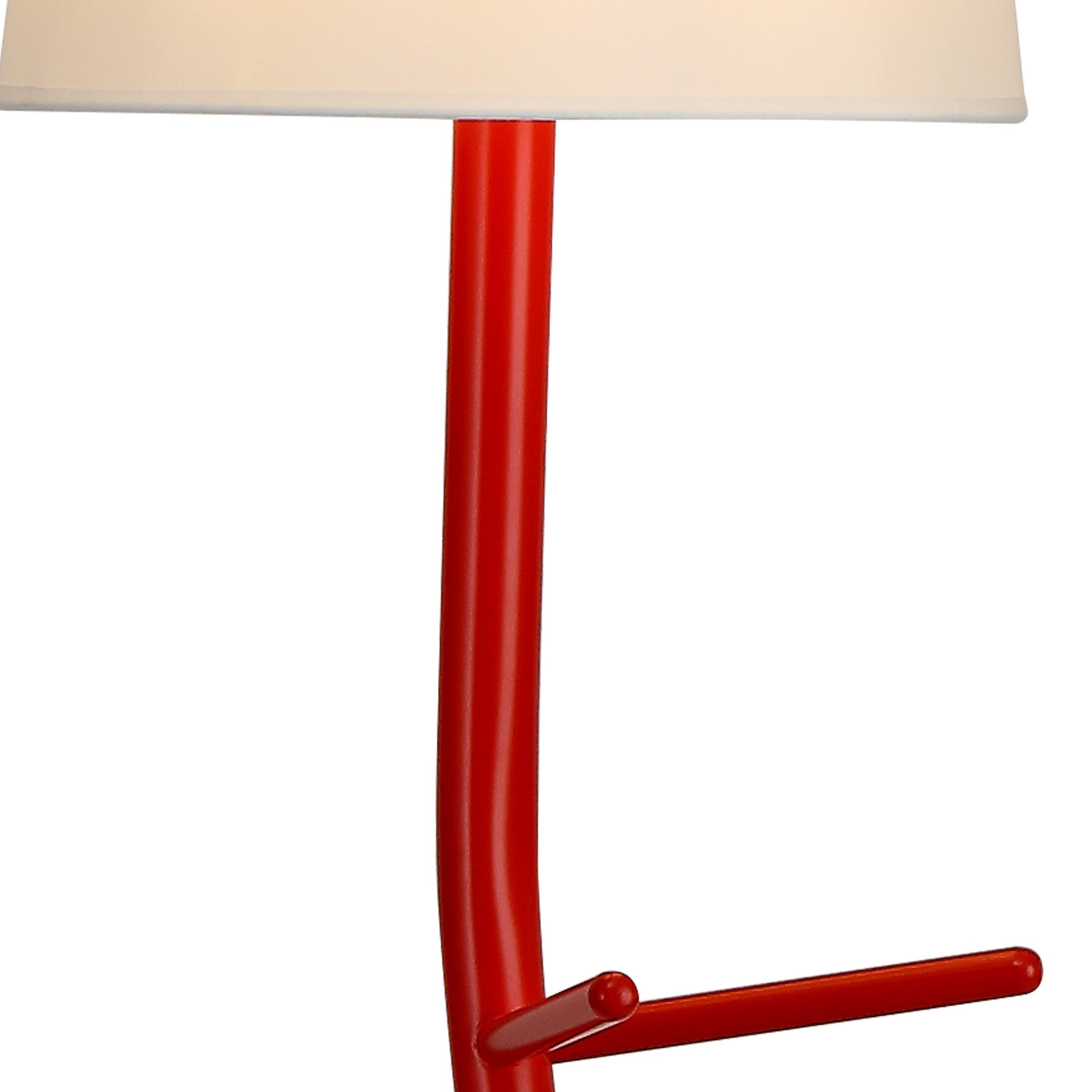 M7256 Centipede Floor Lamp Shade 1 Light Red / White