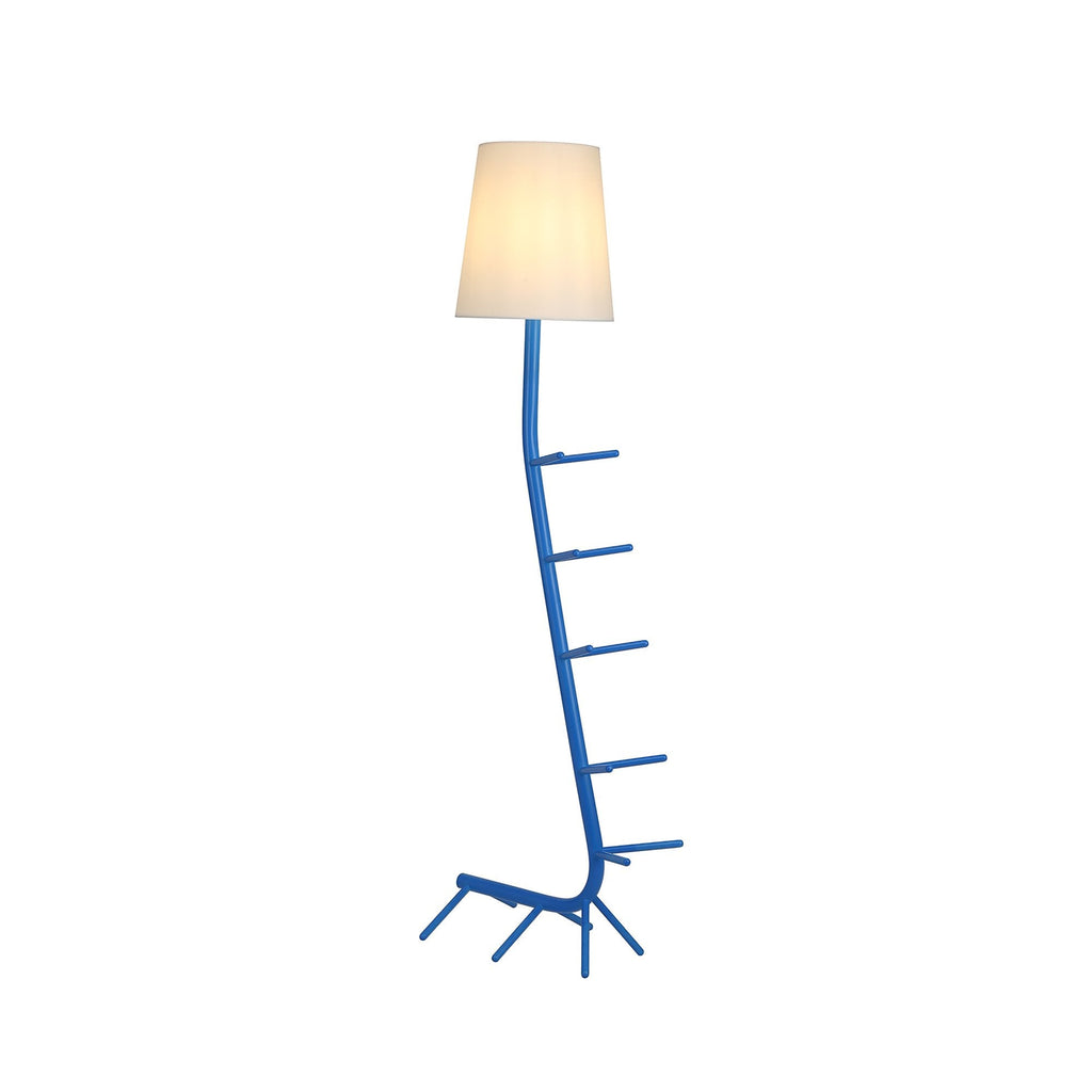 M7257 Centipede Floor Lamp Shade 1 Light Blue / White