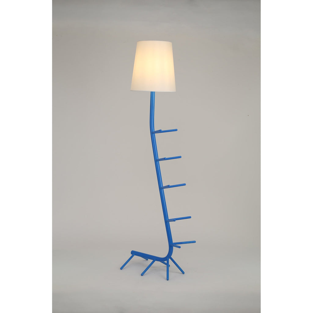 M7257 Centipede Floor Lamp Shade 1 Light Blue / White