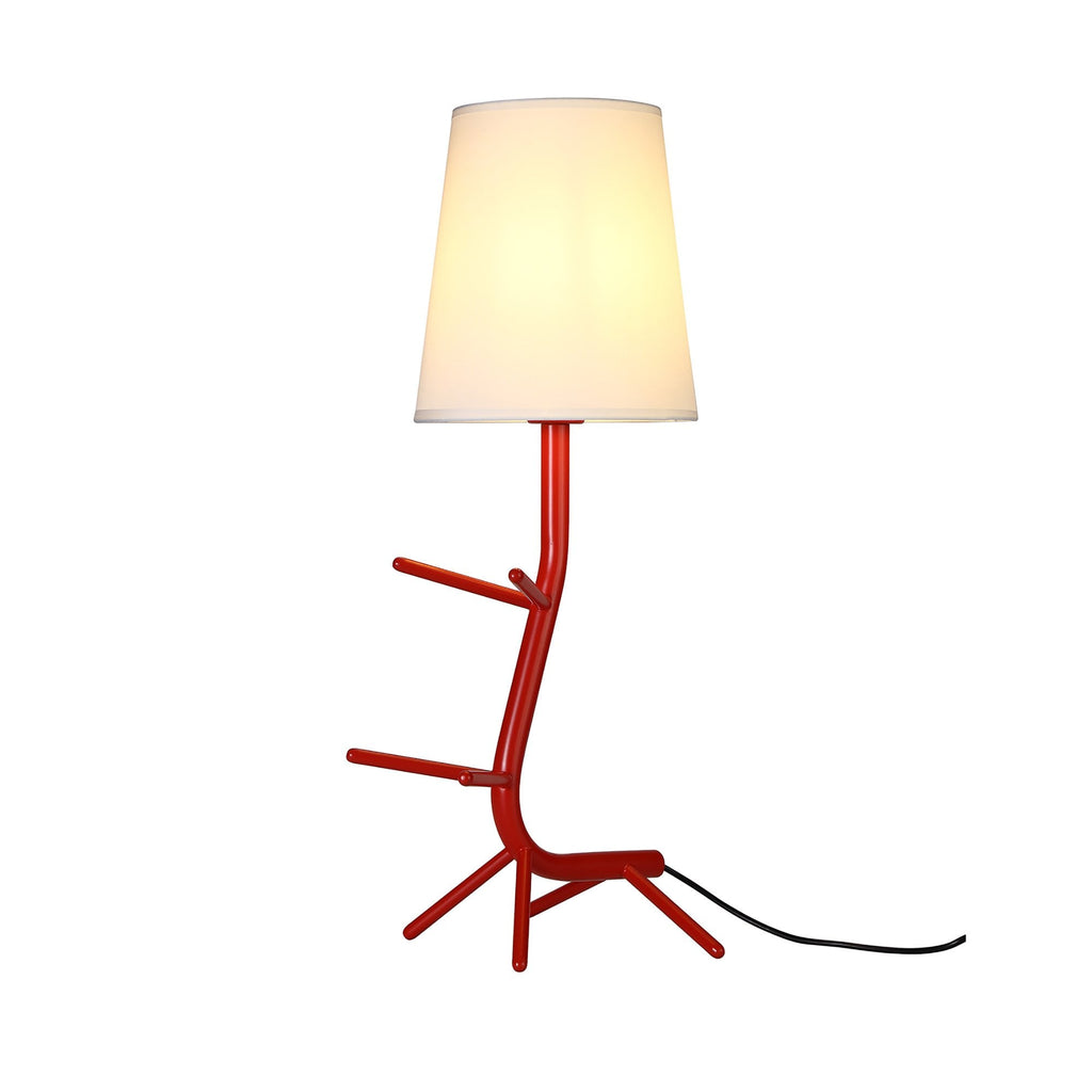 M7252 Centipede Table Lamp Shade 1 Light Red / White