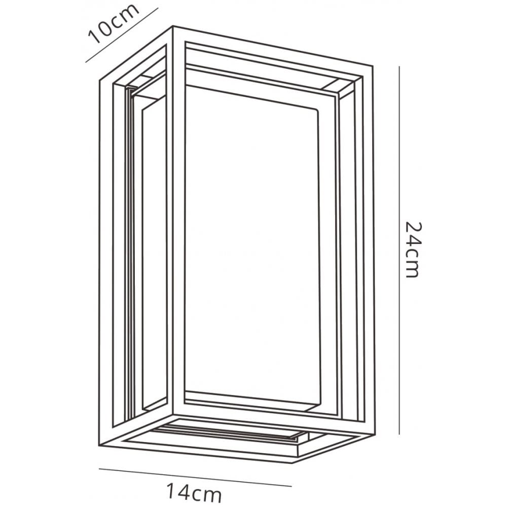 M7062 Chamonix Outdoor Rectangular Ceiling/Wall Light 9W LED Anthracite