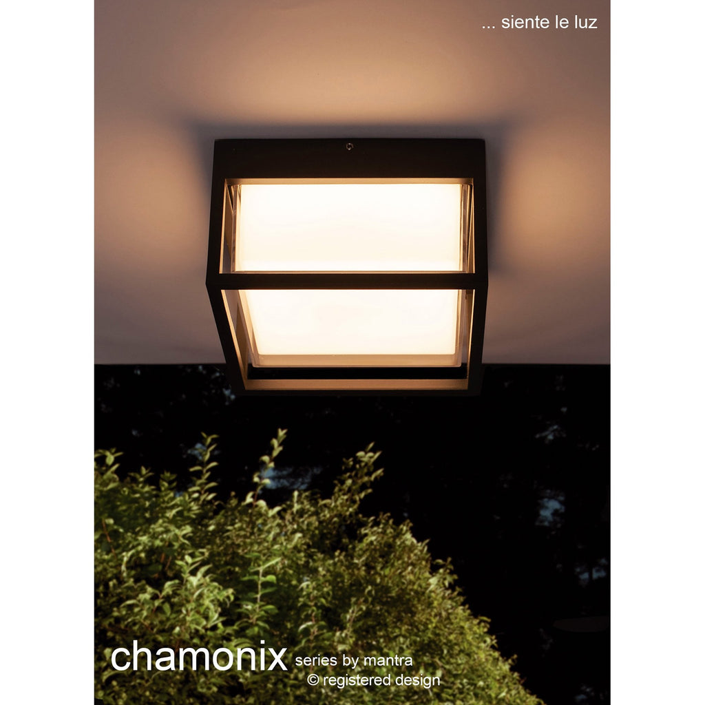 M7060 Chamonix Outdoor Square Ceiling/Wall Light 9W LED Anthracite