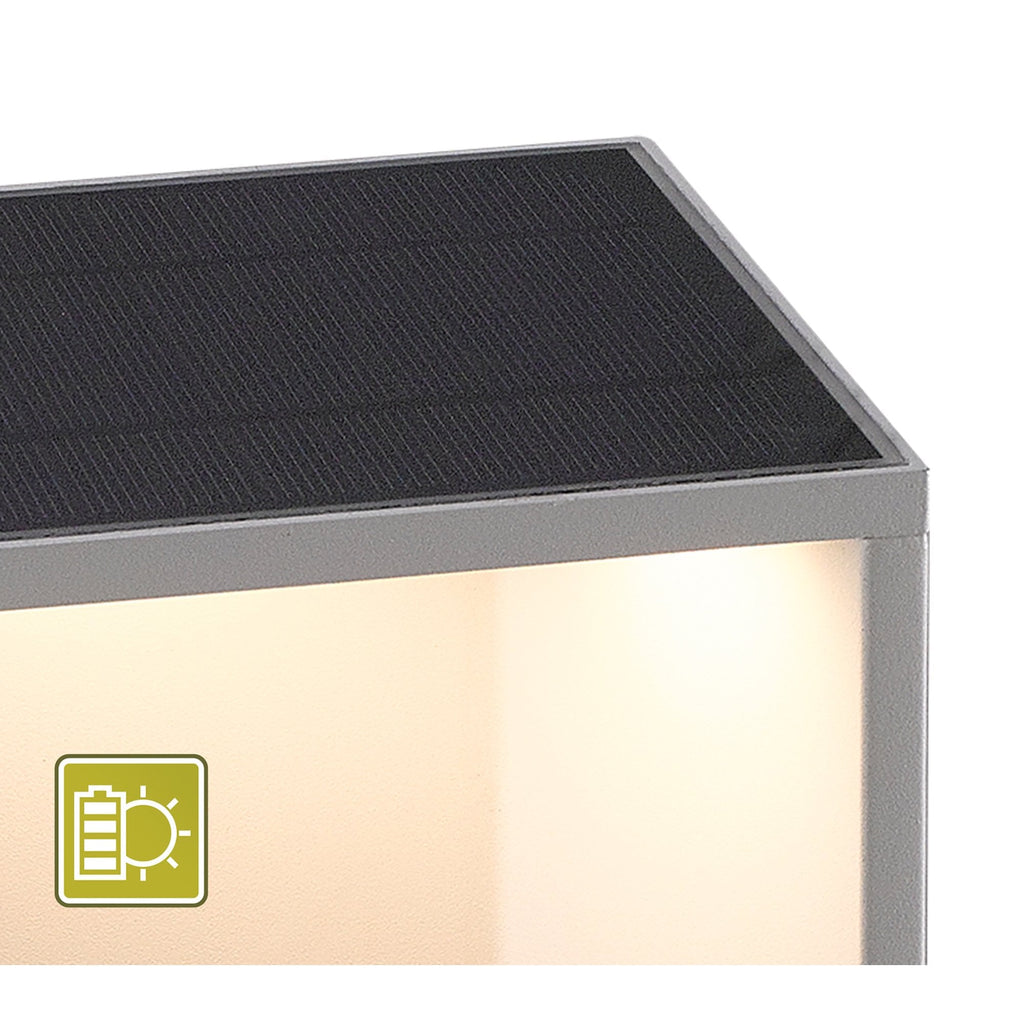 M7088 Chevalier Outdoor Bollard Solar/Sensor 2.2W LED Graphite