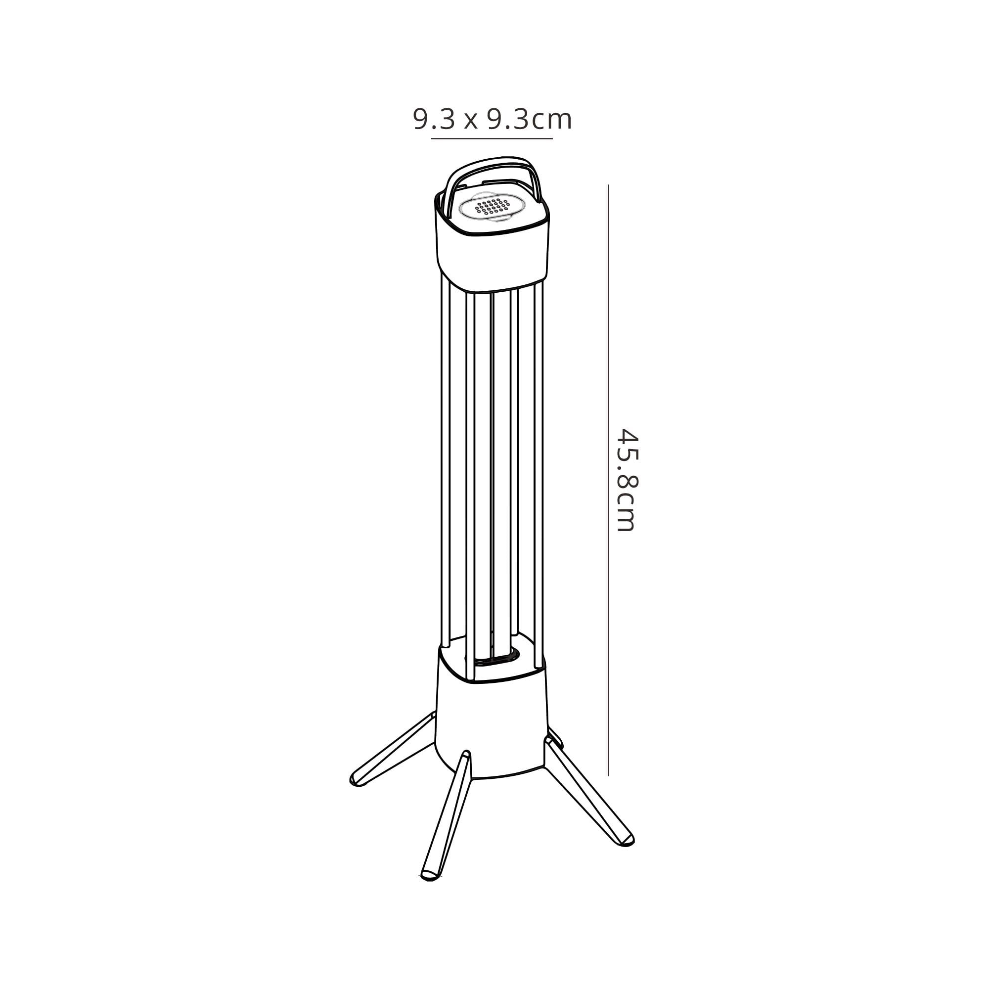 M7340 Cidal 36W UV-C Germicidal Table Lamp c / w Philips Lamp TO BE USED IN VACATED ROOMS ONLY