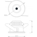 MC0081 Cies Downlight 8.4cm Round 7W COB LED Matt White