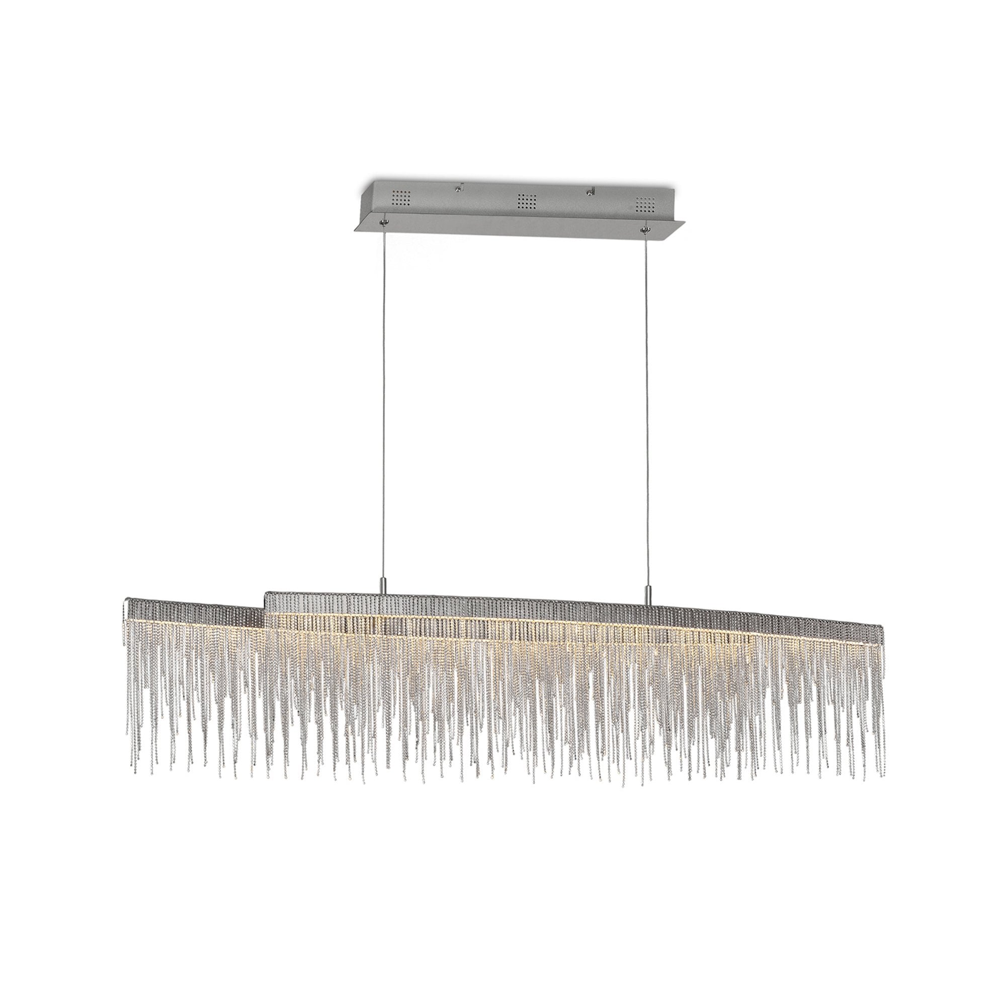 M6251 Cinna Linear Pendant 42W LED Polished Chrome / Crystal Chain