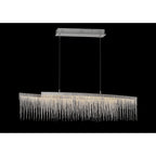 M6251 Cinna Linear Pendant 42W LED Polished Chrome / Crystal Chain