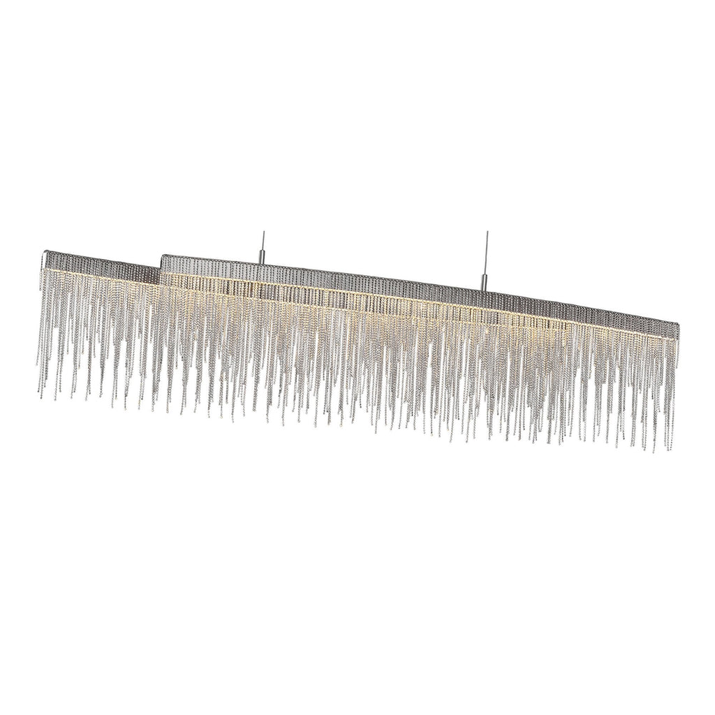 M6251 Cinna Linear Pendant 42W LED Polished Chrome / Crystal Chain