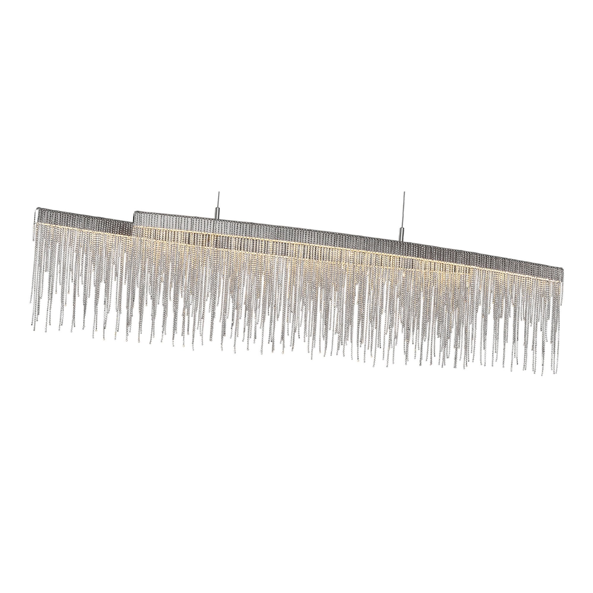 M6251 Cinna Linear Pendant 42W LED Polished Chrome / Crystal Chain
