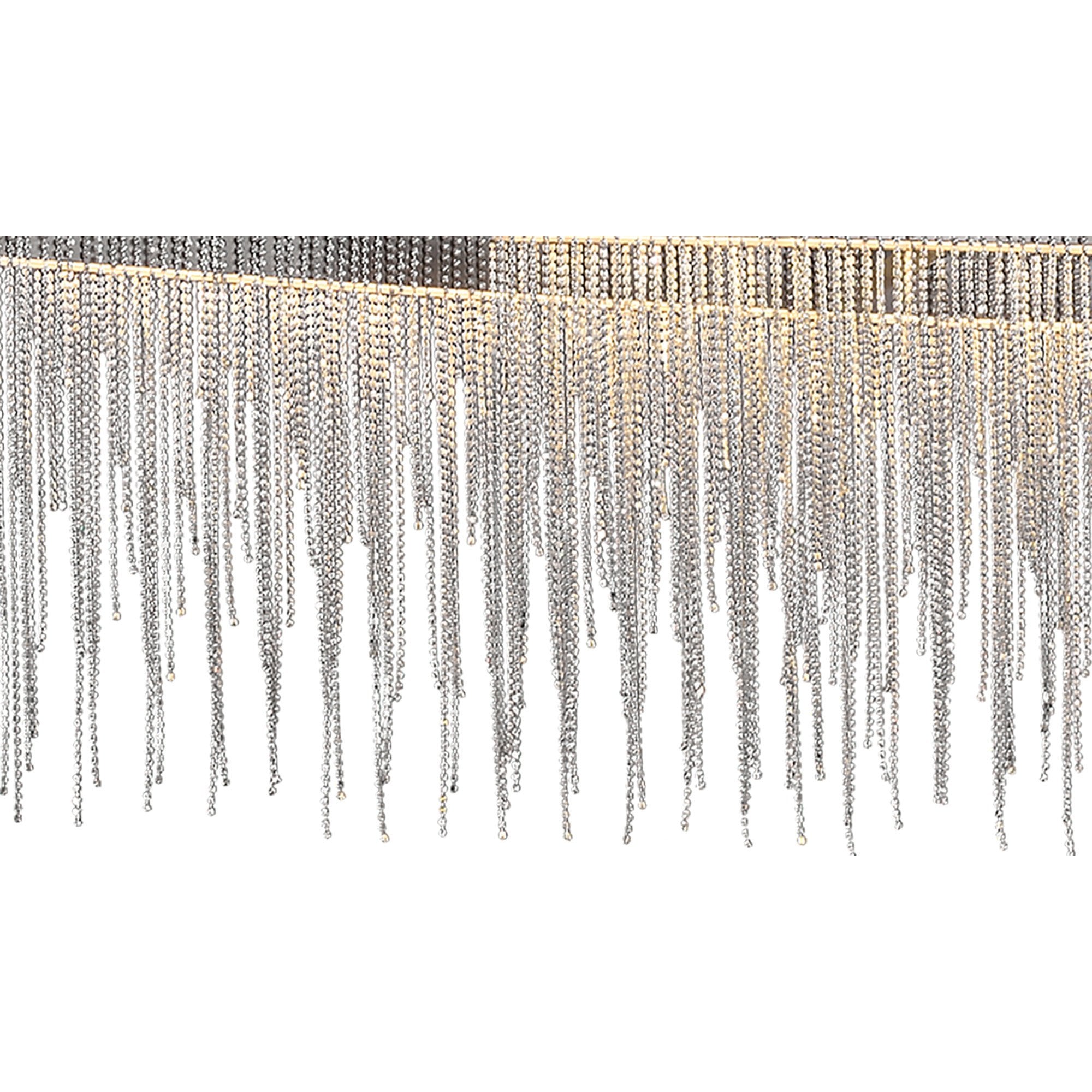 M6251 Cinna Linear Pendant 42W LED Polished Chrome / Crystal Chain