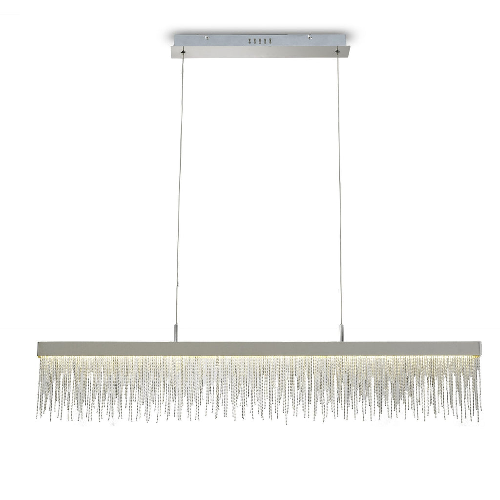 M6250 Cinna Linear Pendant 33W LED Polished Chrome / Crystal Chain