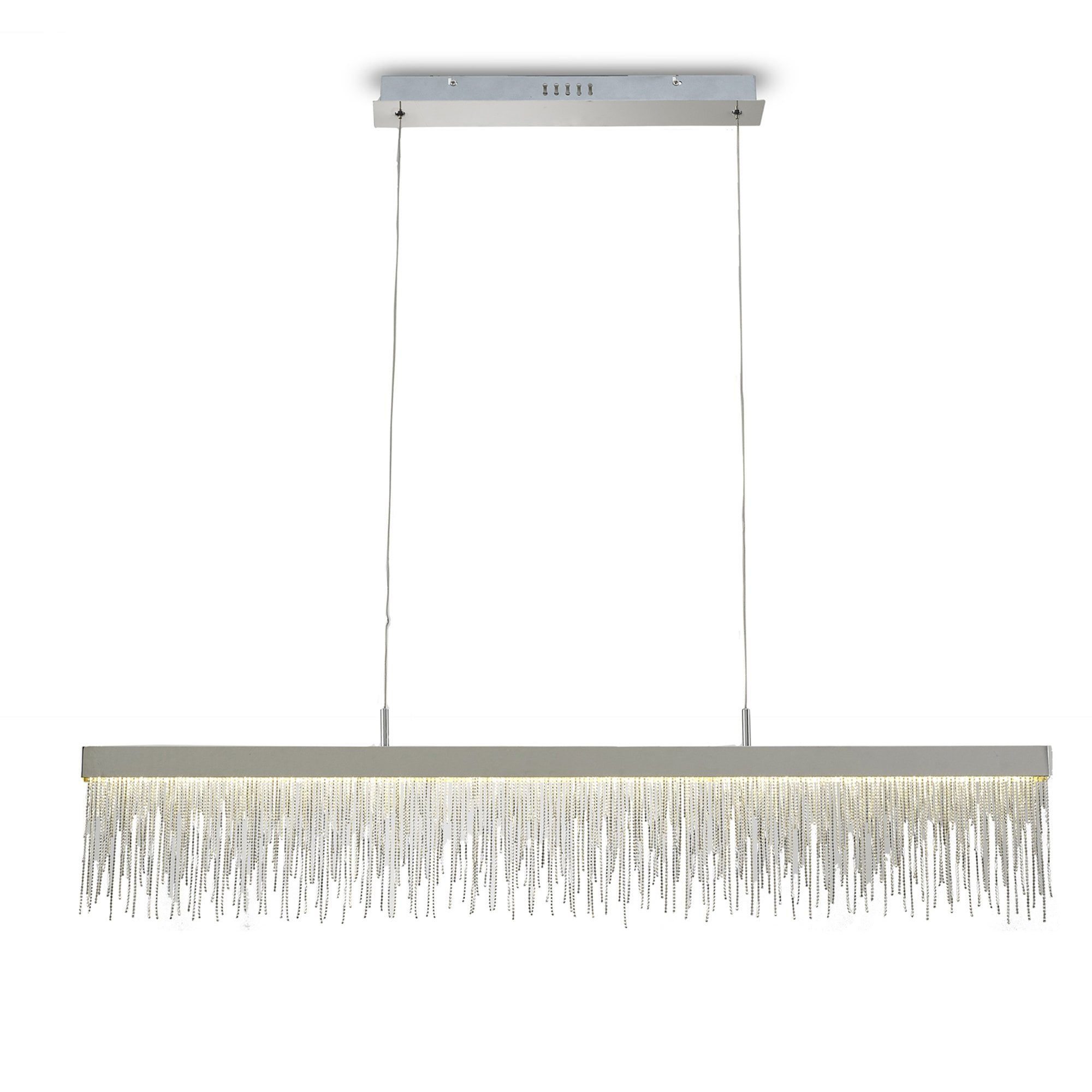 M6250 Cinna Linear Pendant 33W LED Polished Chrome / Crystal Chain