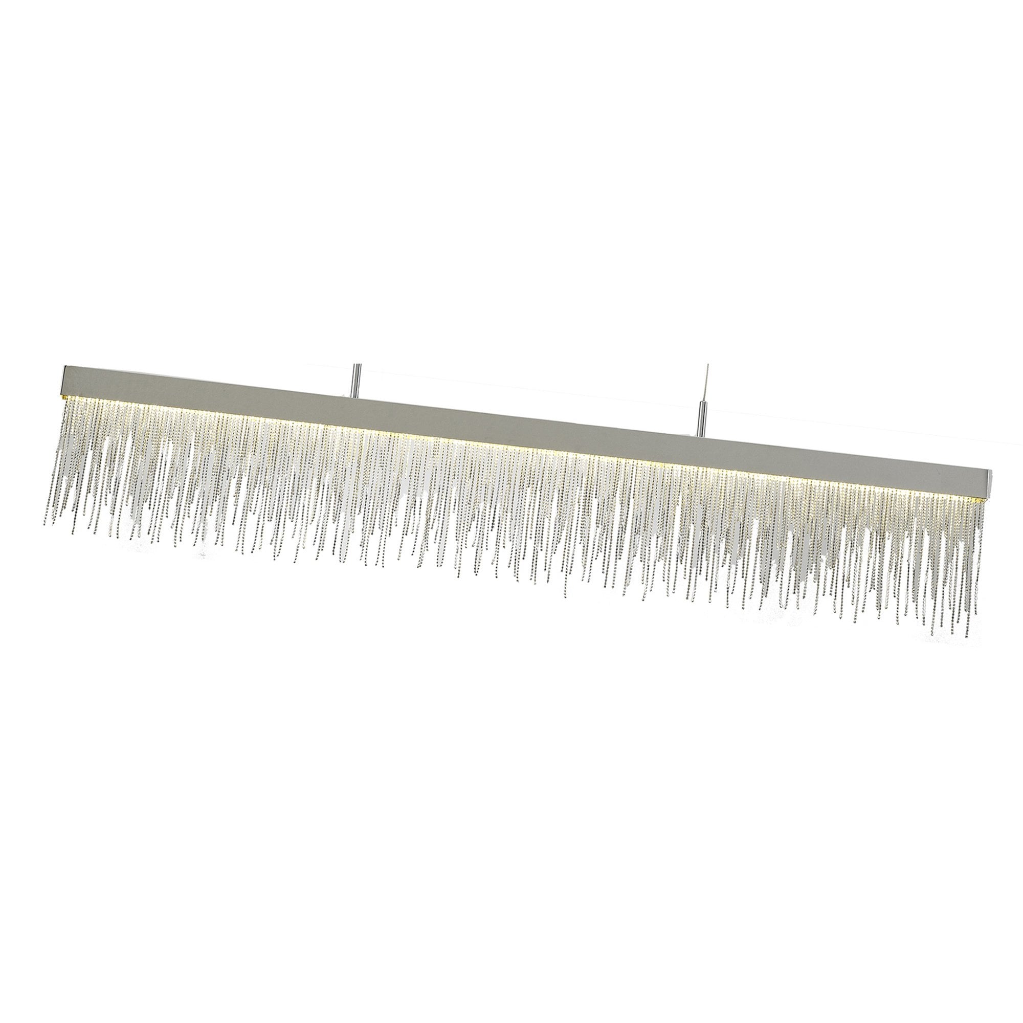 M6250 Cinna Linear Pendant 33W LED Polished Chrome / Crystal Chain