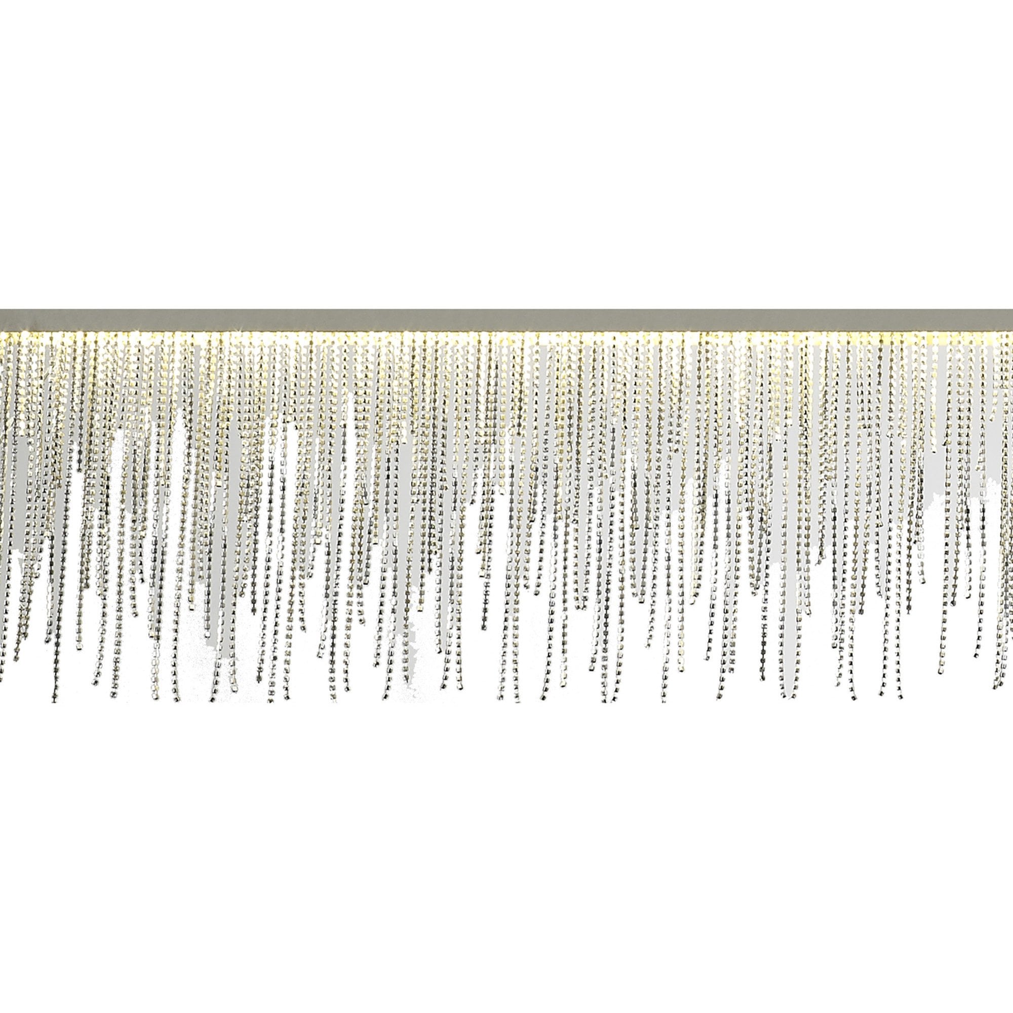 M6250 Cinna Linear Pendant 33W LED Polished Chrome / Crystal Chain