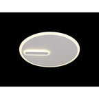 M6671 Clock Ceiling 47cm Round 40W LED Sand White