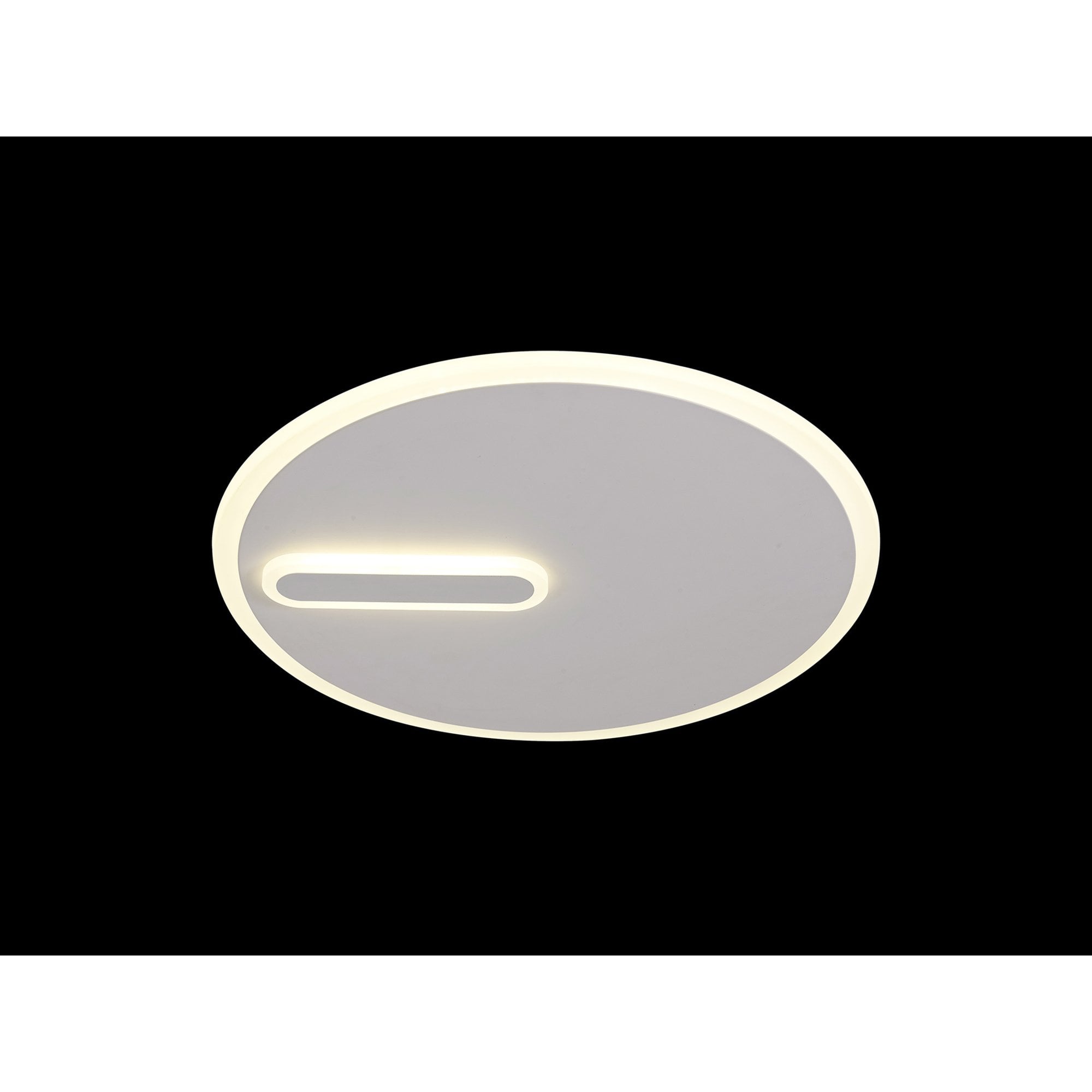 M6671 Clock Ceiling 47cm Round 40W LED Sand White