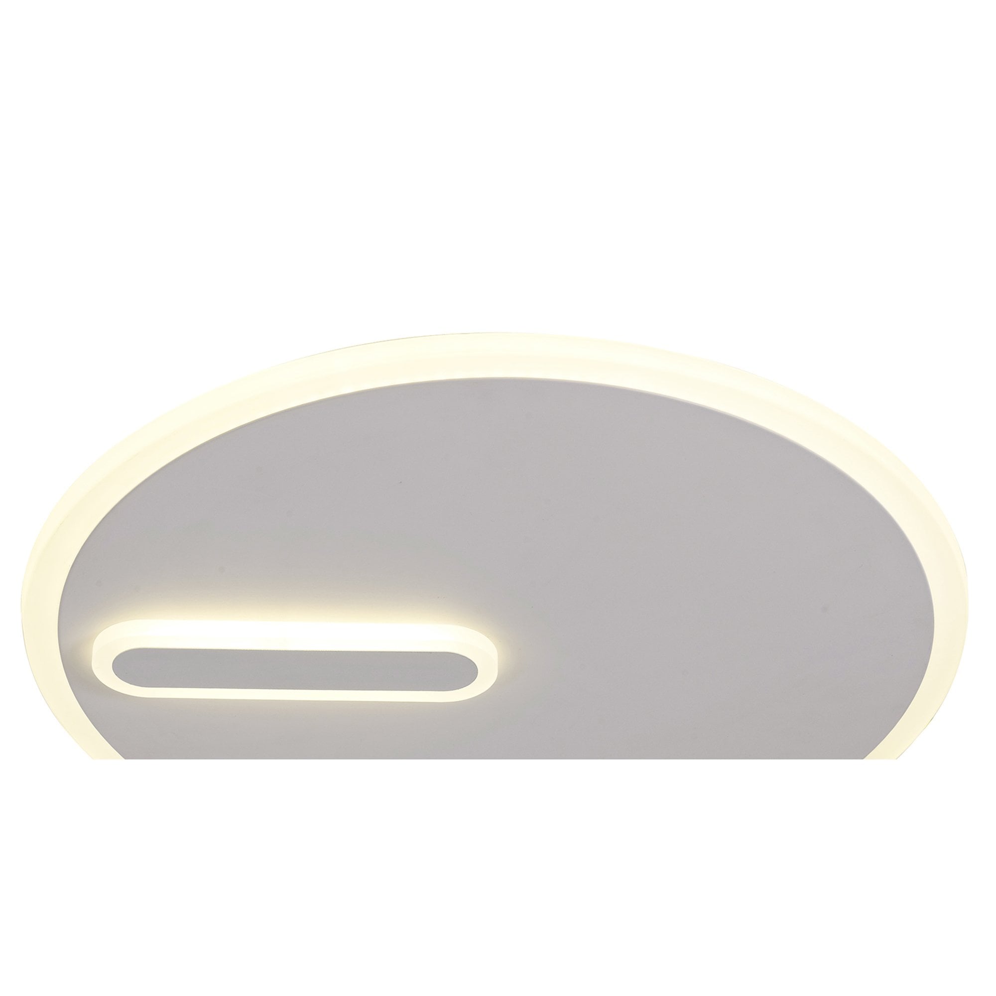 M6671 Clock Ceiling 47cm Round 40W LED Sand White