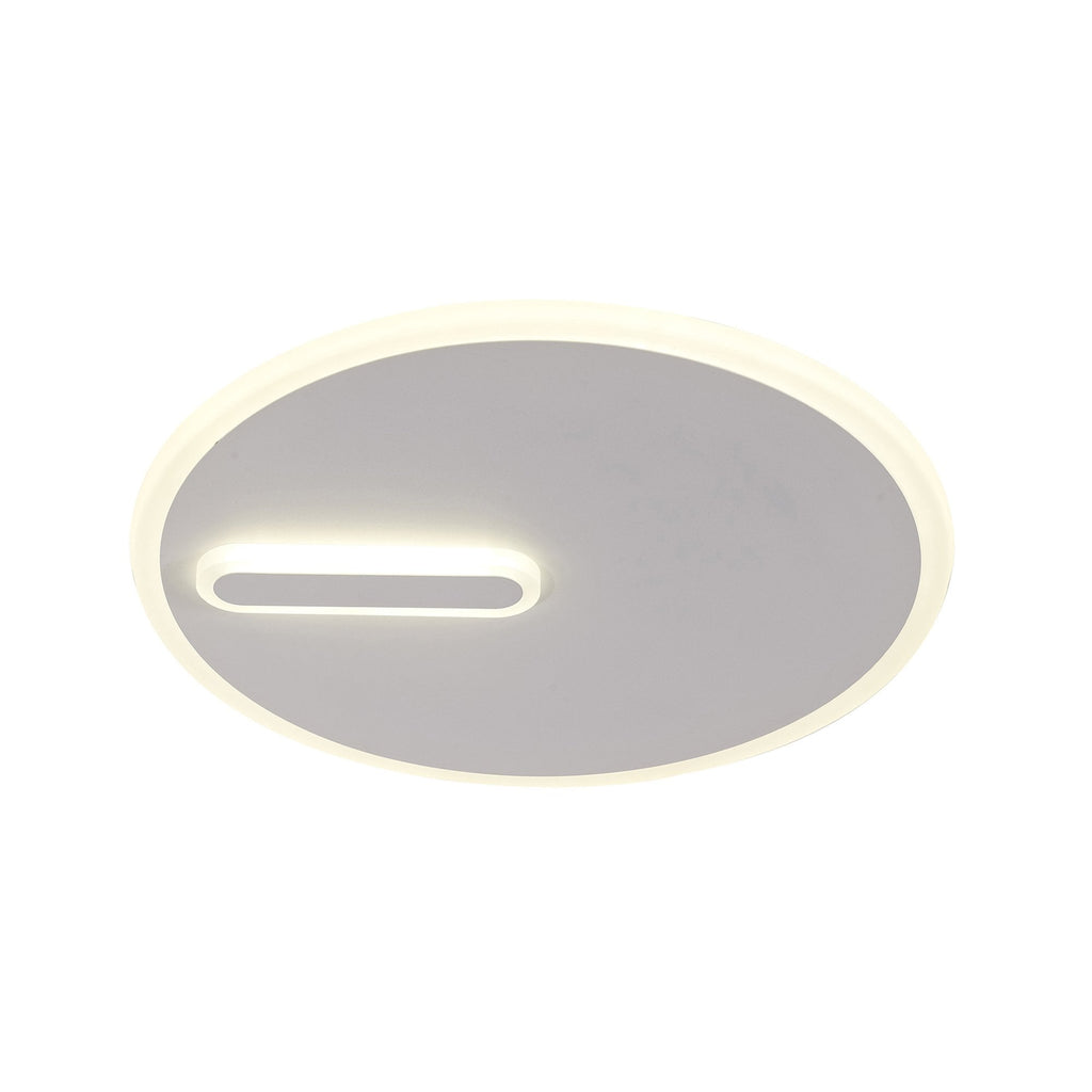 M6670 Clock Ceiling 37cm Round 30W LED Sand White