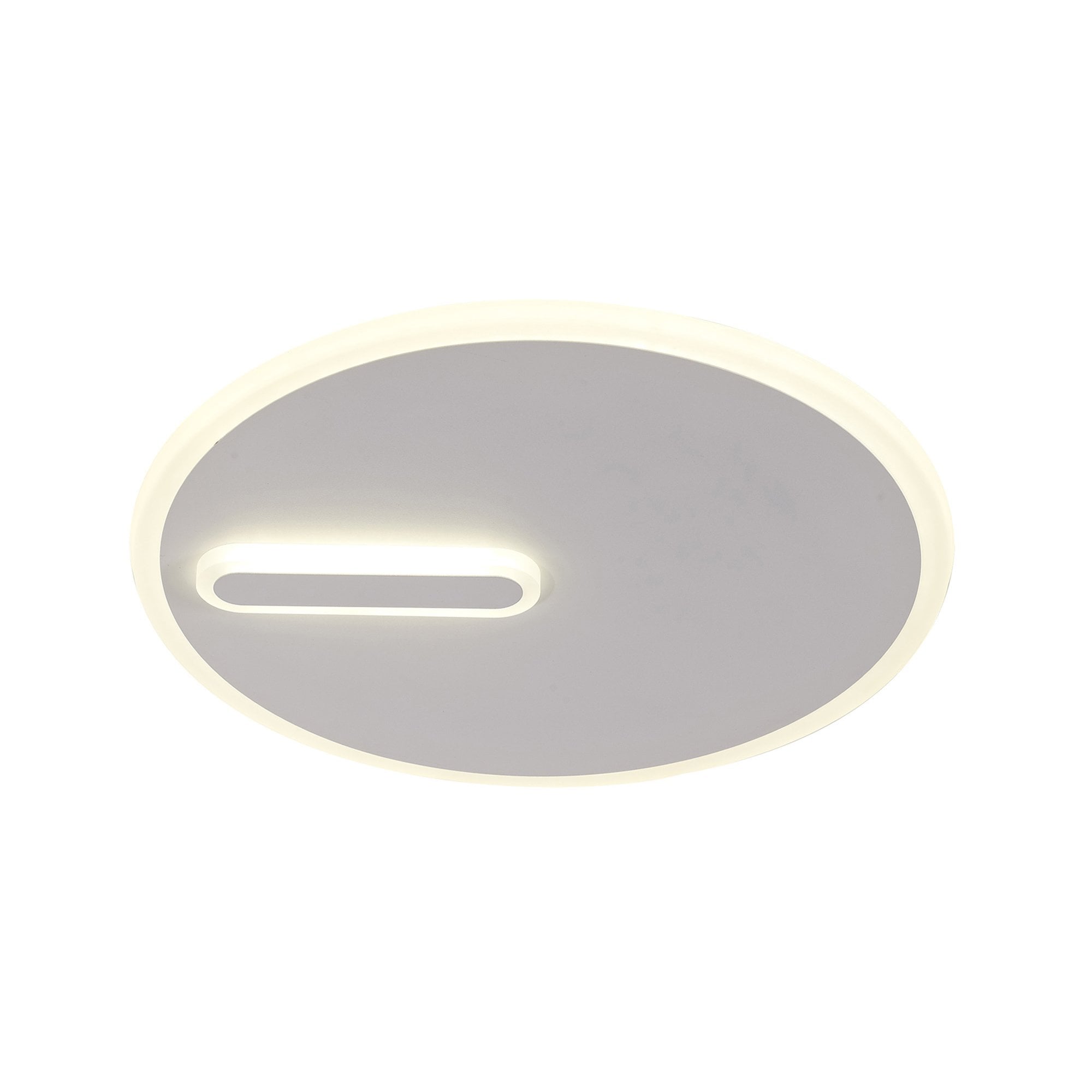 M6670 Clock Ceiling 37cm Round 30W LED Sand White