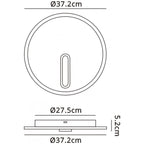 M6670 Clock Ceiling 37cm Round 30W LED Sand White