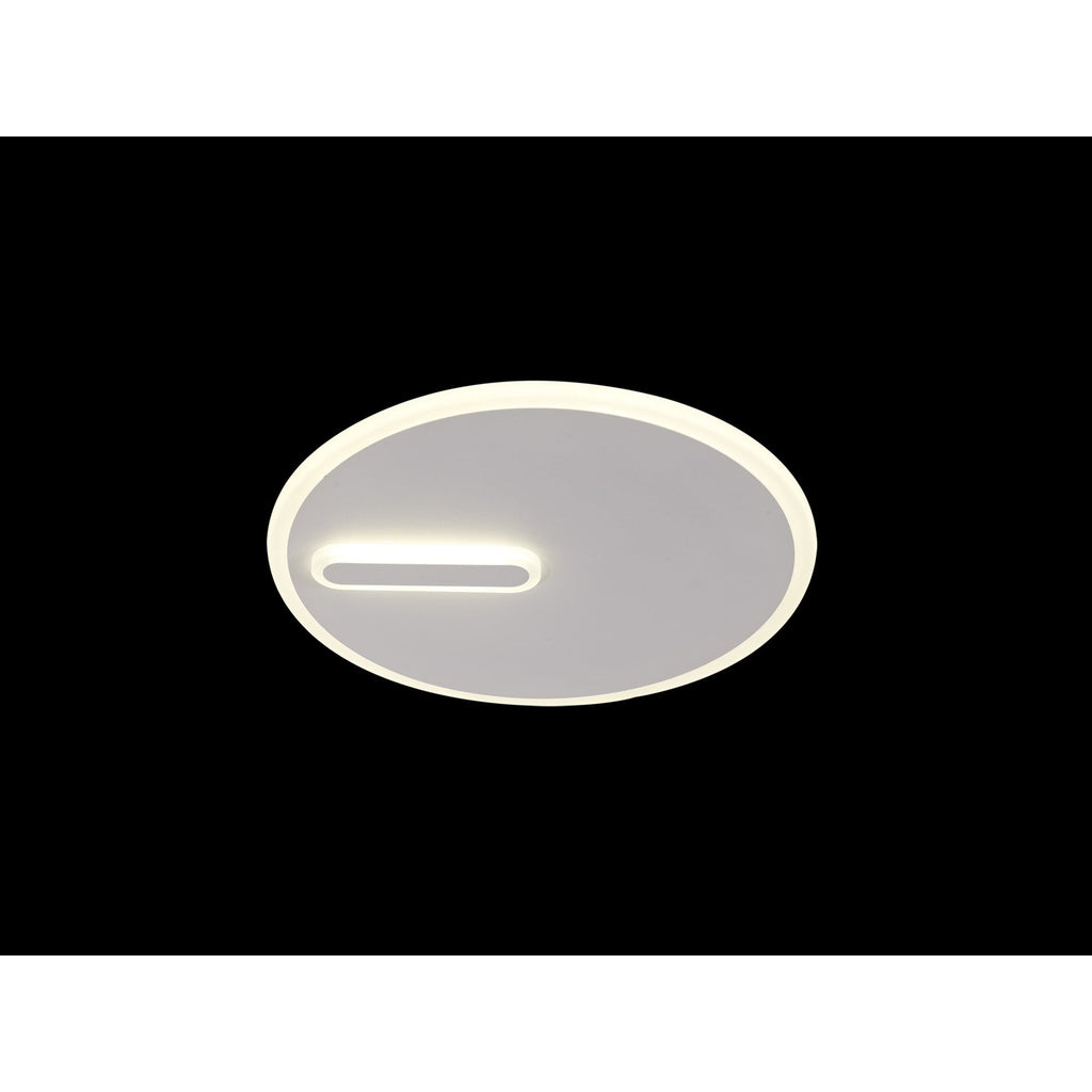M6670 Clock Ceiling 37cm Round 30W LED Sand White