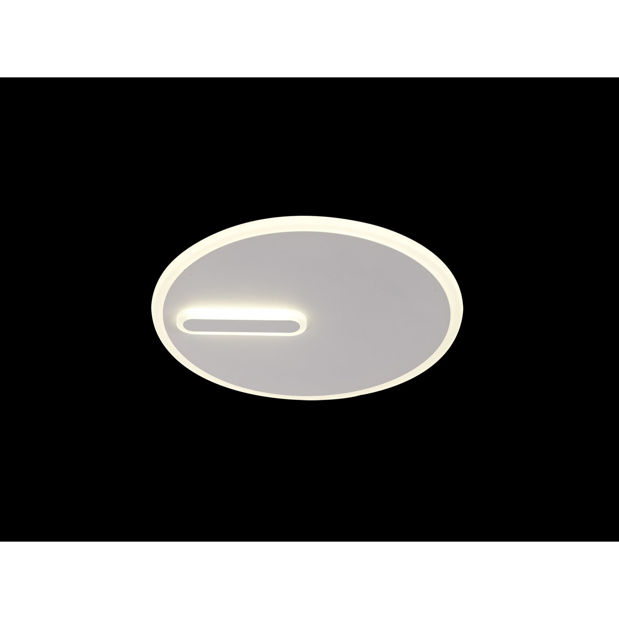M6670 Clock Ceiling 37cm Round 30W LED Sand White