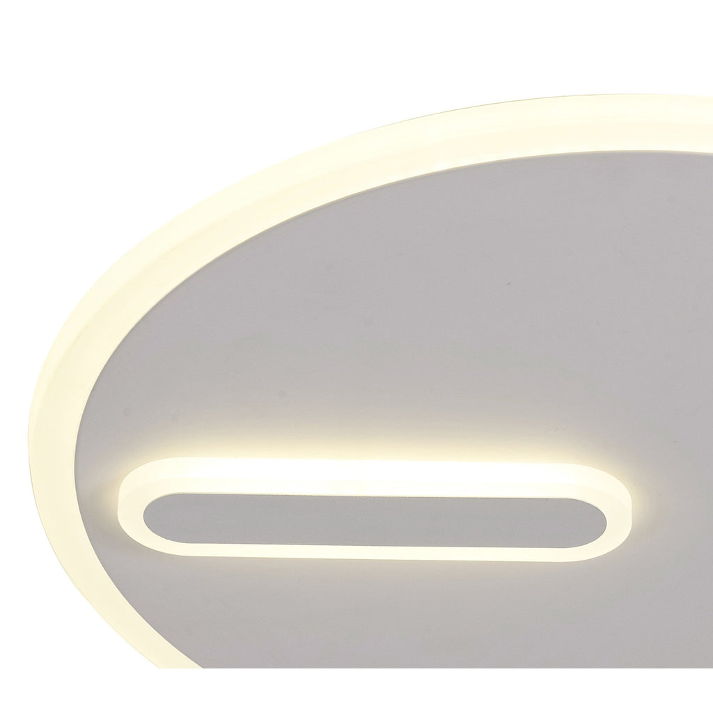 M6670 Clock Ceiling 37cm Round 30W LED Sand White