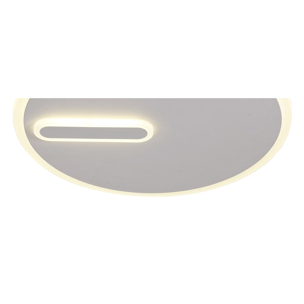 M6670 Clock Ceiling 37cm Round 30W LED Sand White