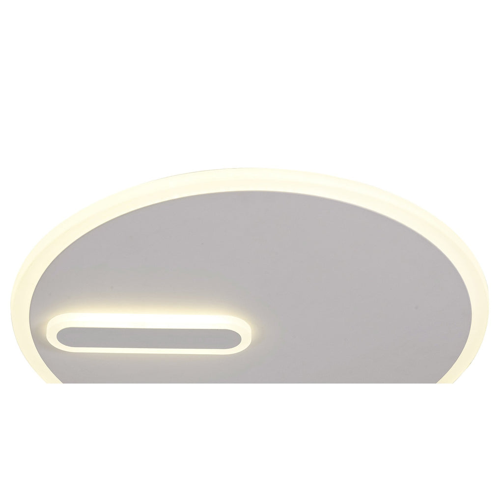 M6670 Clock Ceiling 37cm Round 30W LED Sand White