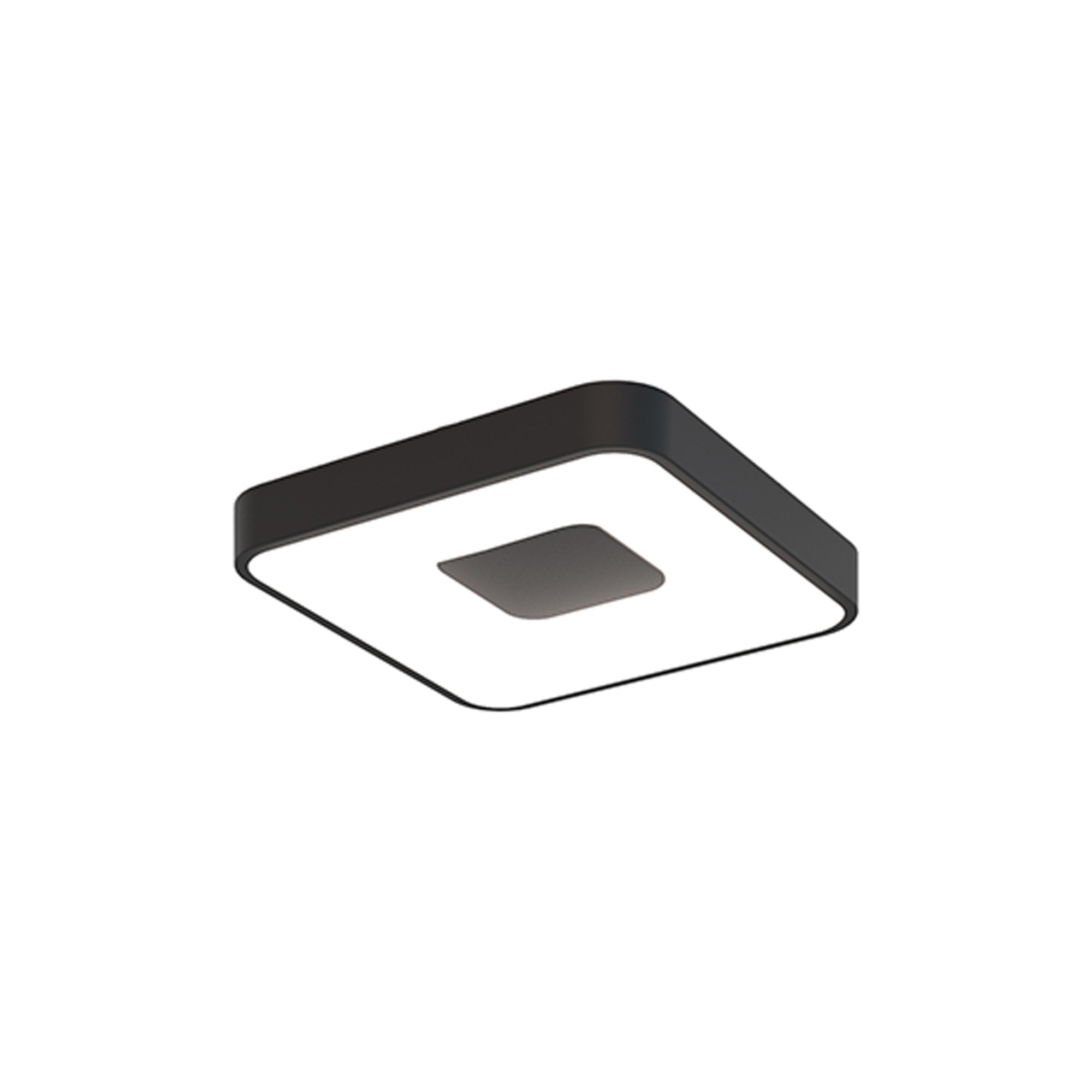 M7923 Coin Square Ceiling 56W LED Remote Control - Black