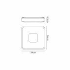 M7923 Coin Square Ceiling 56W LED Remote Control - Black