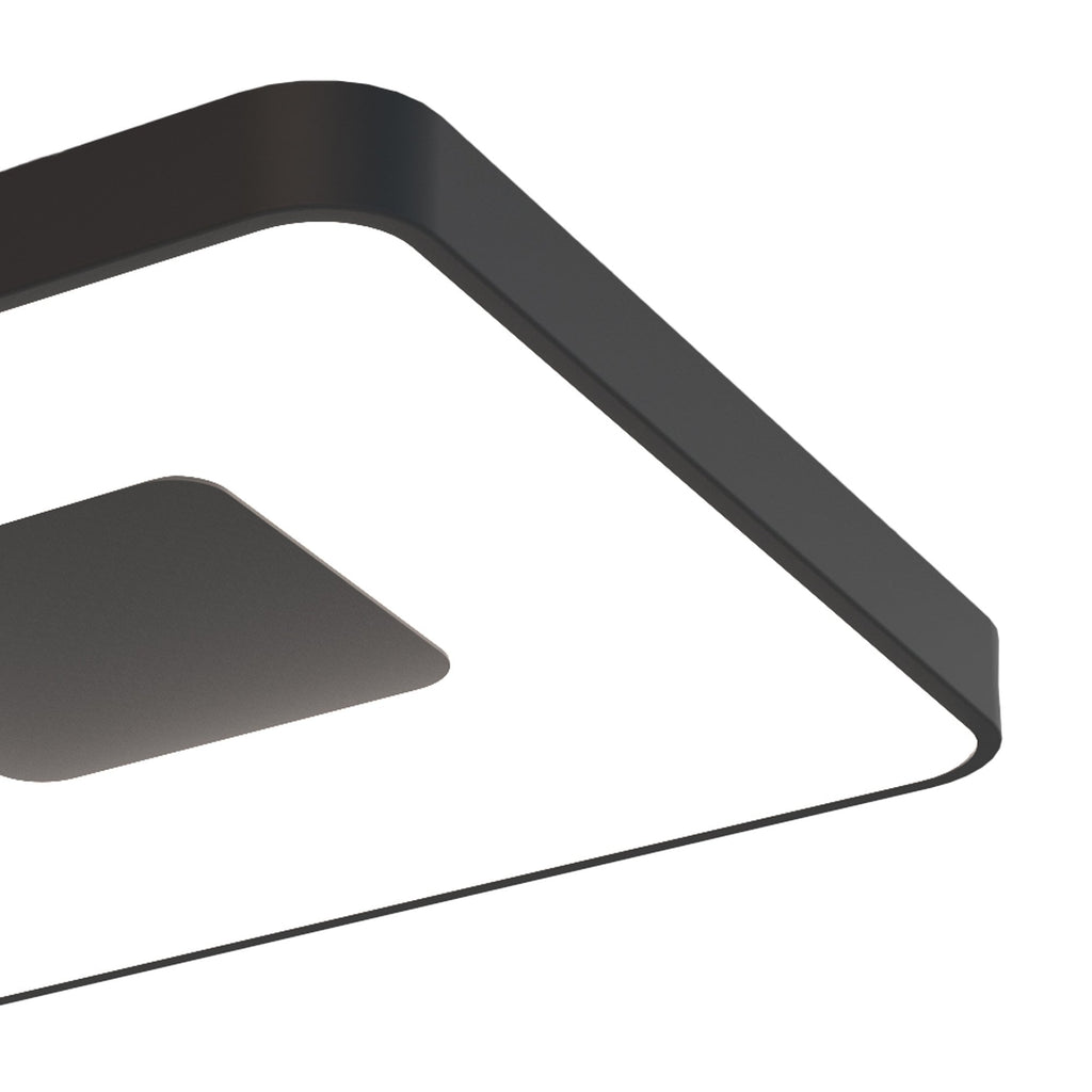 M7923 Coin Square Ceiling 56W LED Remote Control - Black