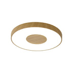 M7562 Coin Round Ceiling 100W LED Remote Control - Wood Effect