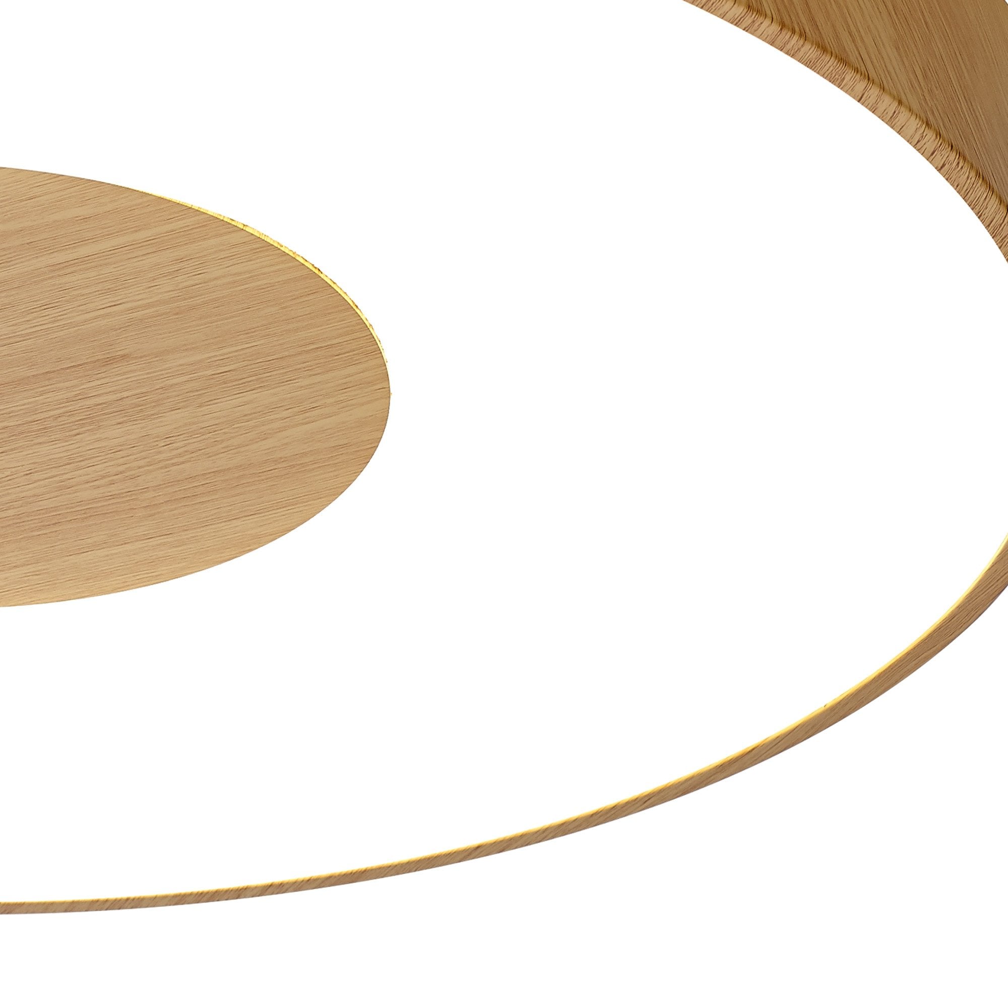 M7562 Coin Round Ceiling 100W LED Remote Control - Wood Effect