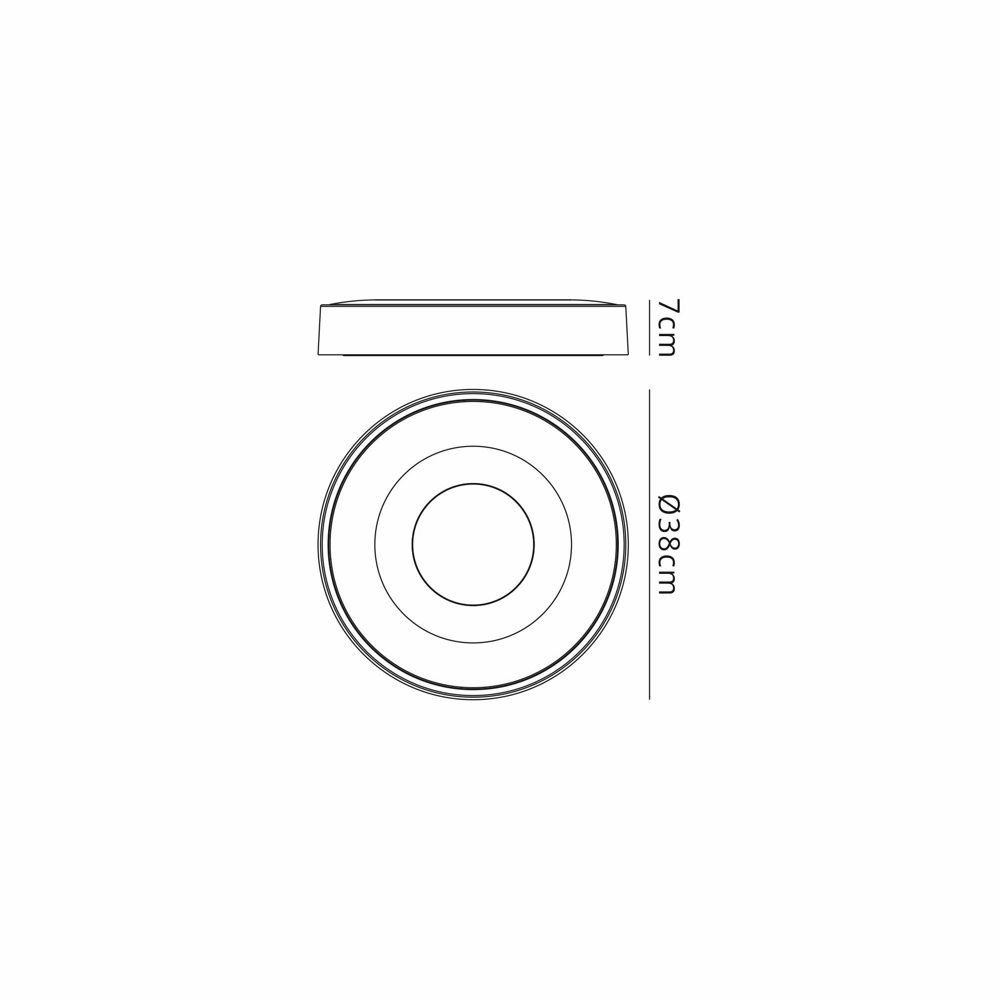M8038 Coin Round Ceiling 56W LED Remote Control - Gold