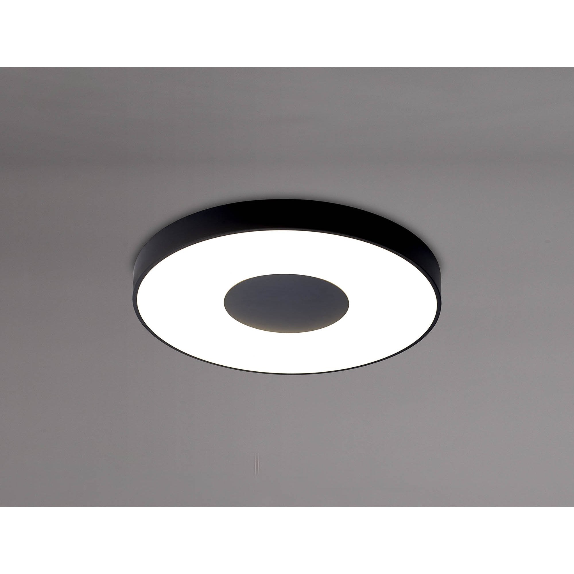 M7564 Coin Round Ceiling 80W LED Remote Control - Black