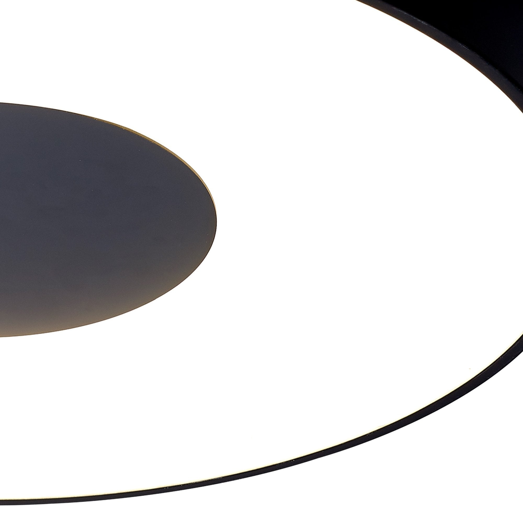 M7564 Coin Round Ceiling 80W LED Remote Control - Black