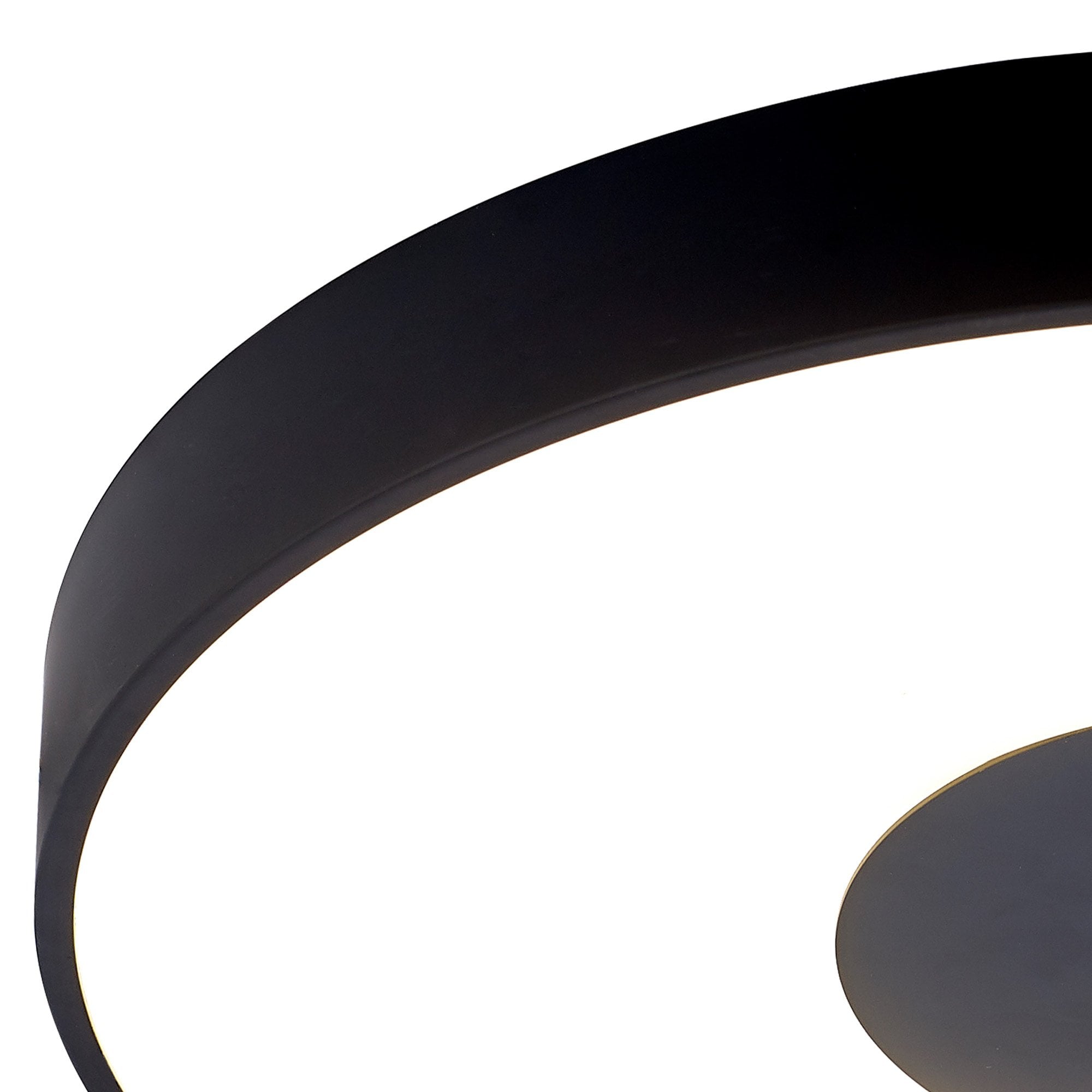 M7561 Coin Round Ceiling 100W LED Remote Control - Black