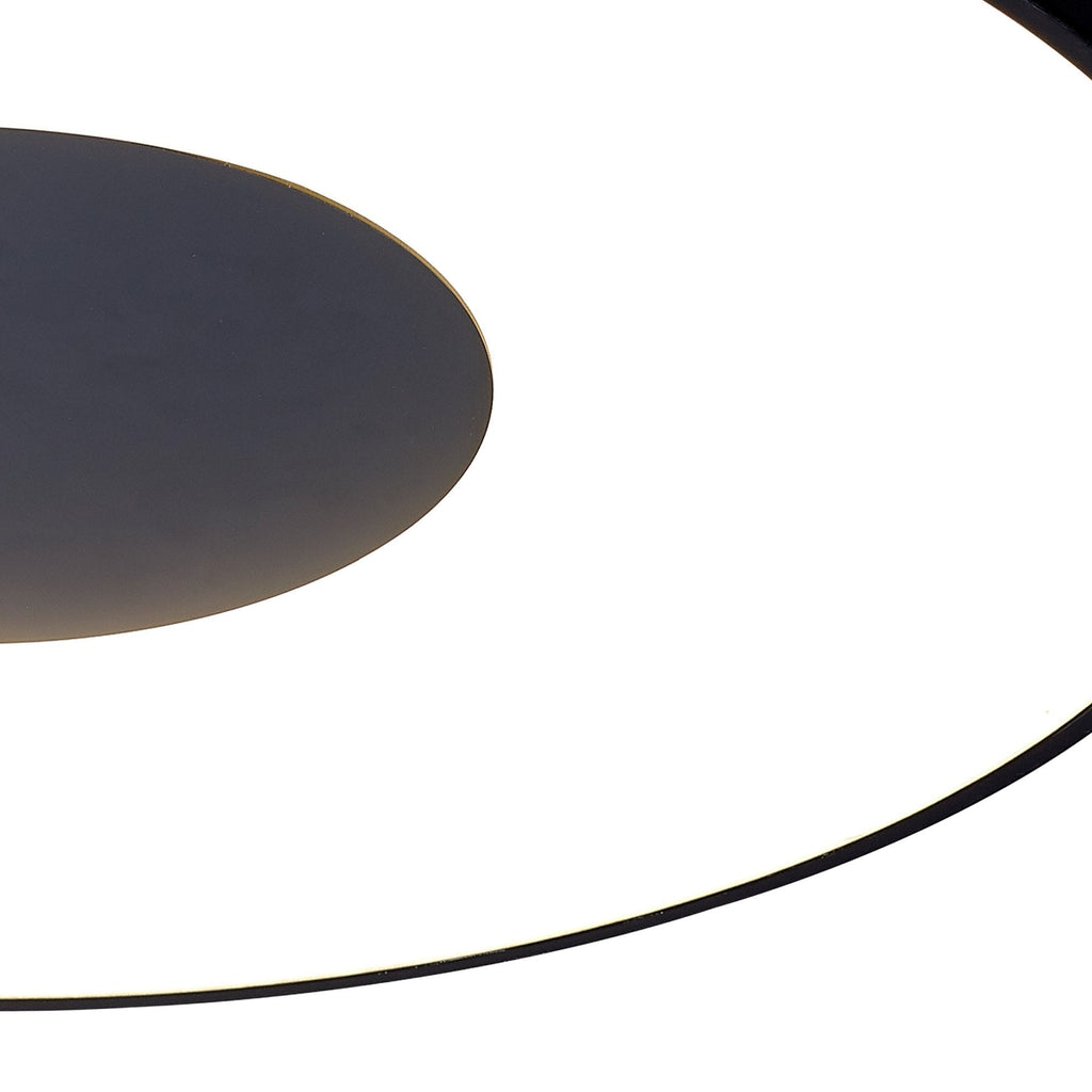 M7561 Coin Round Ceiling 100W LED Remote Control - Black
